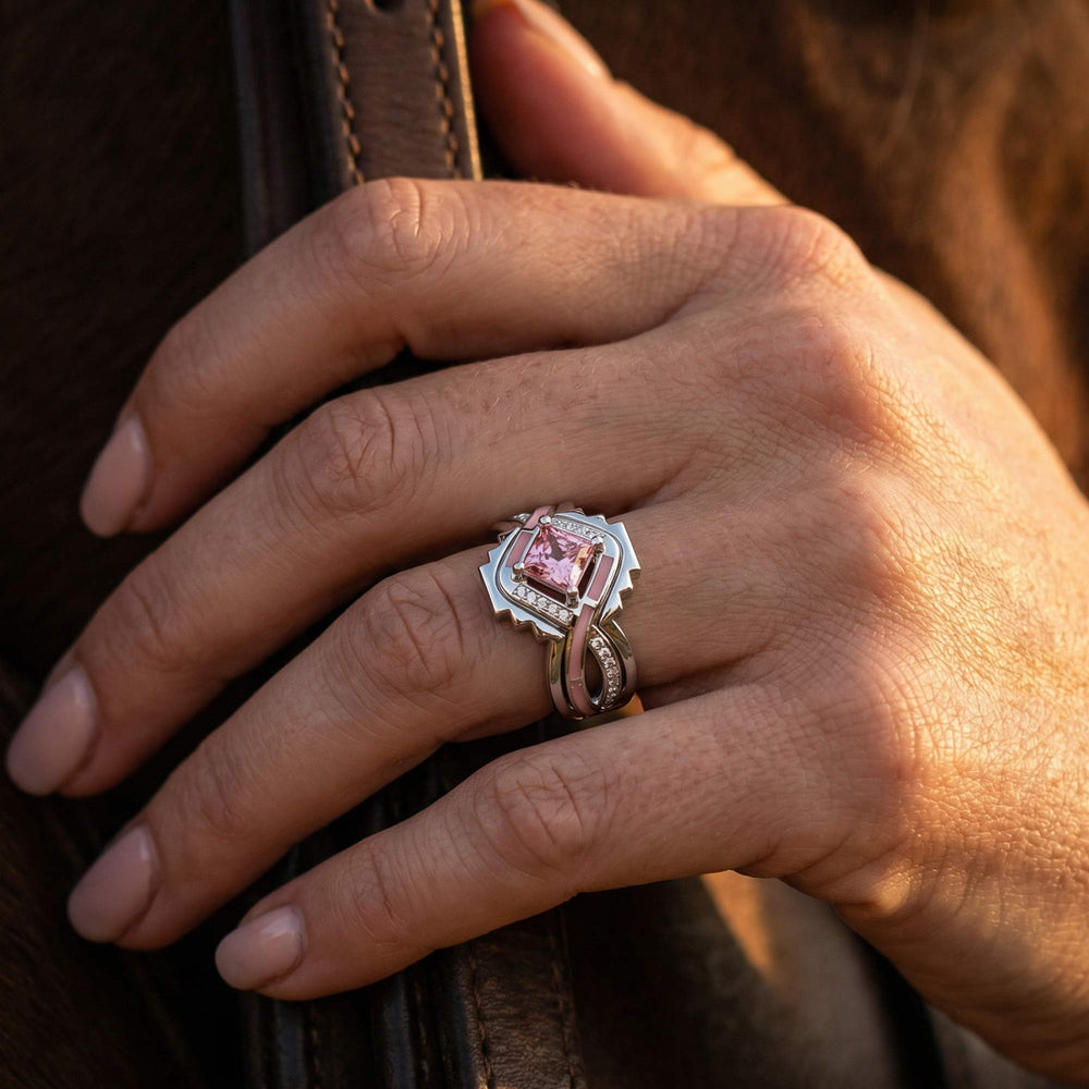 Cascading Ridges Ring - Rose Quartz - Serene Western