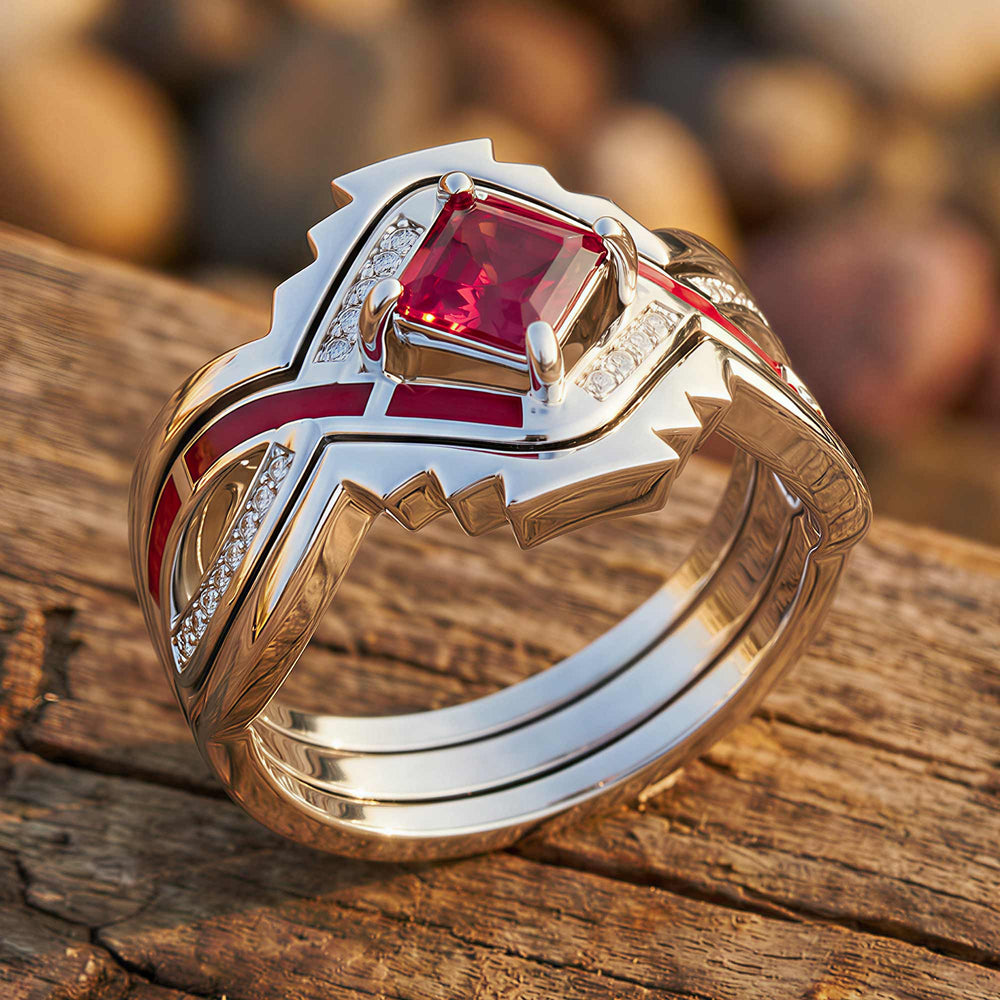 Cascading Ridges Ring - Ruby - Serene Western