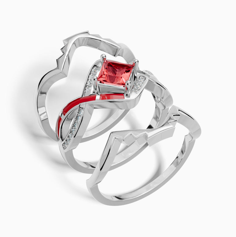 Cascading Ridges Ring - Ruby - Serene Western