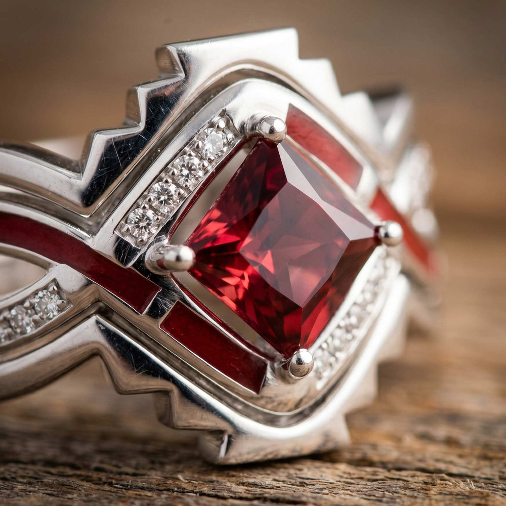 Cascading Ridges Ring - Ruby - Serene Western