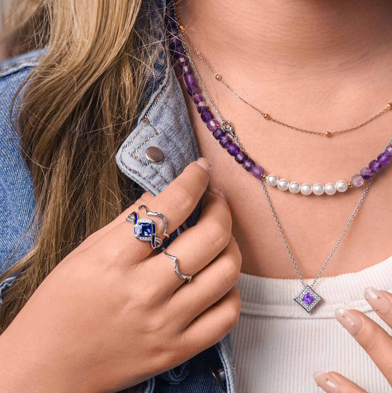 Cascading Ridges Ring - Sapphire - Serene Western
