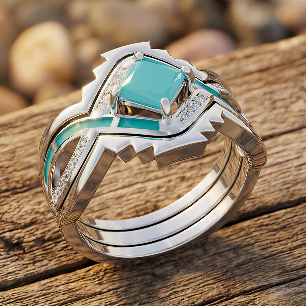 Cascading Ridges Ring - Turquoise - Serene Western