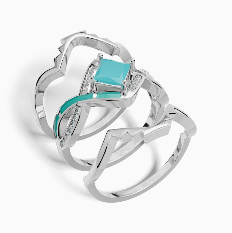 Cascading Ridges Ring - Turquoise - Serene Western