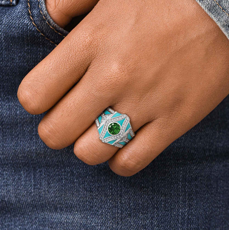 Celestial Canopy Ring - Emerald - Serene Western