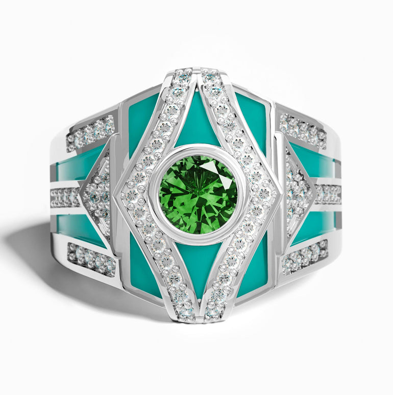 Celestial Canopy Ring - Emerald - Serene Western