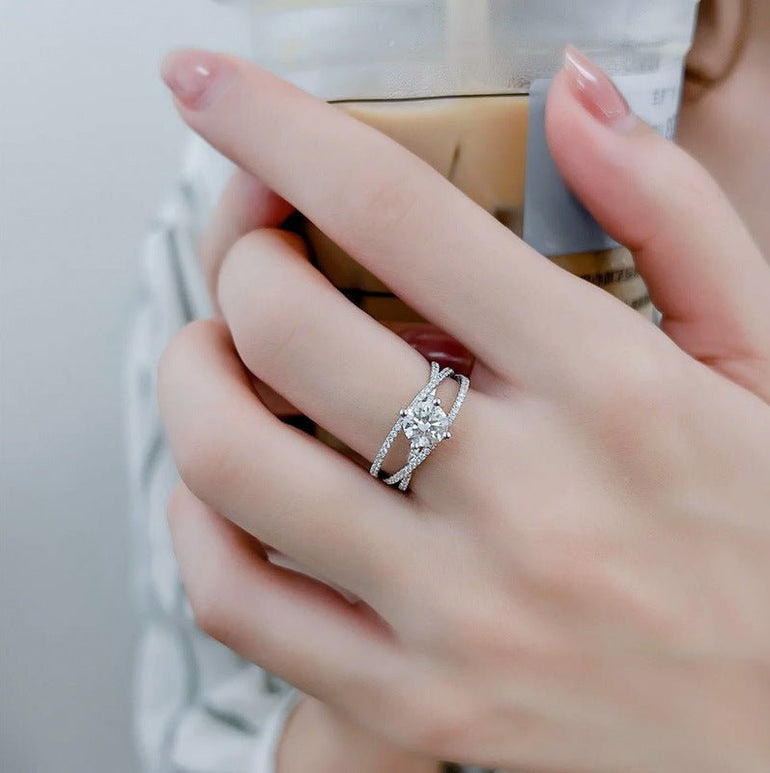 Celestial Cross Ring - Moissanite - Serene Western