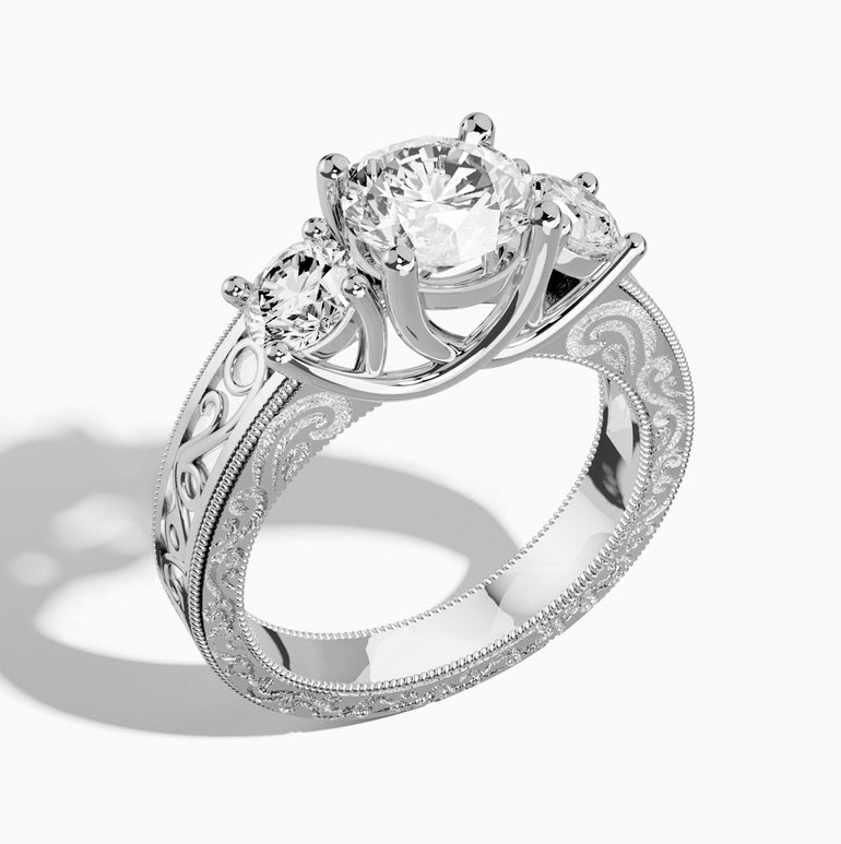 Century Romance Ring - Moissanite - Serene Western