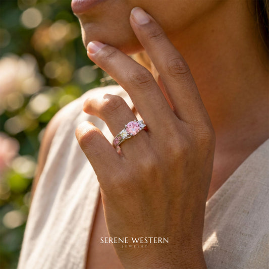 Century Romance Ring - Rose Quartz - Serene Western