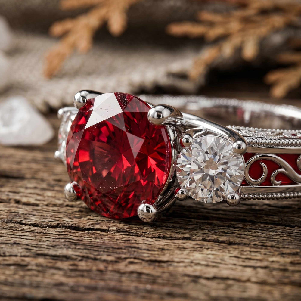 Century Romance Ring - Ruby - Serene Western