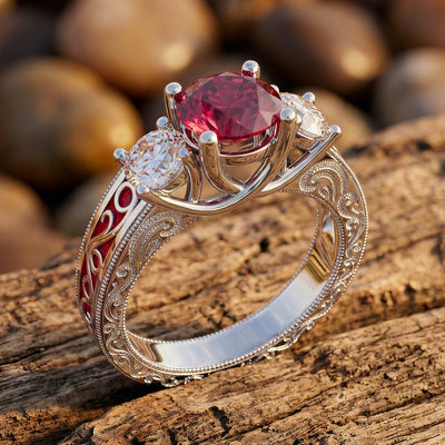 Century Romance-ring - Rubin
