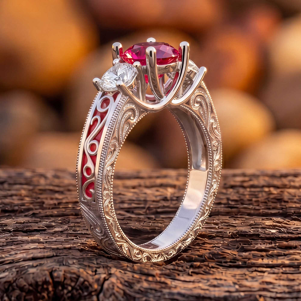 Century Romance Ring - Ruby - Serene Western