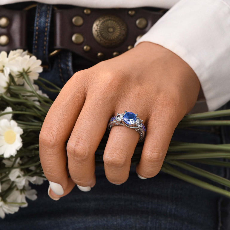 Century Romance Ring - Sapphire - Serene Western