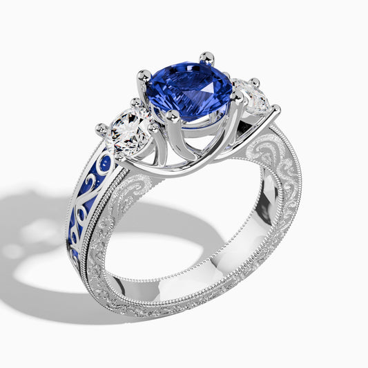 Century Romance Ring - Sapphire - Serene Western