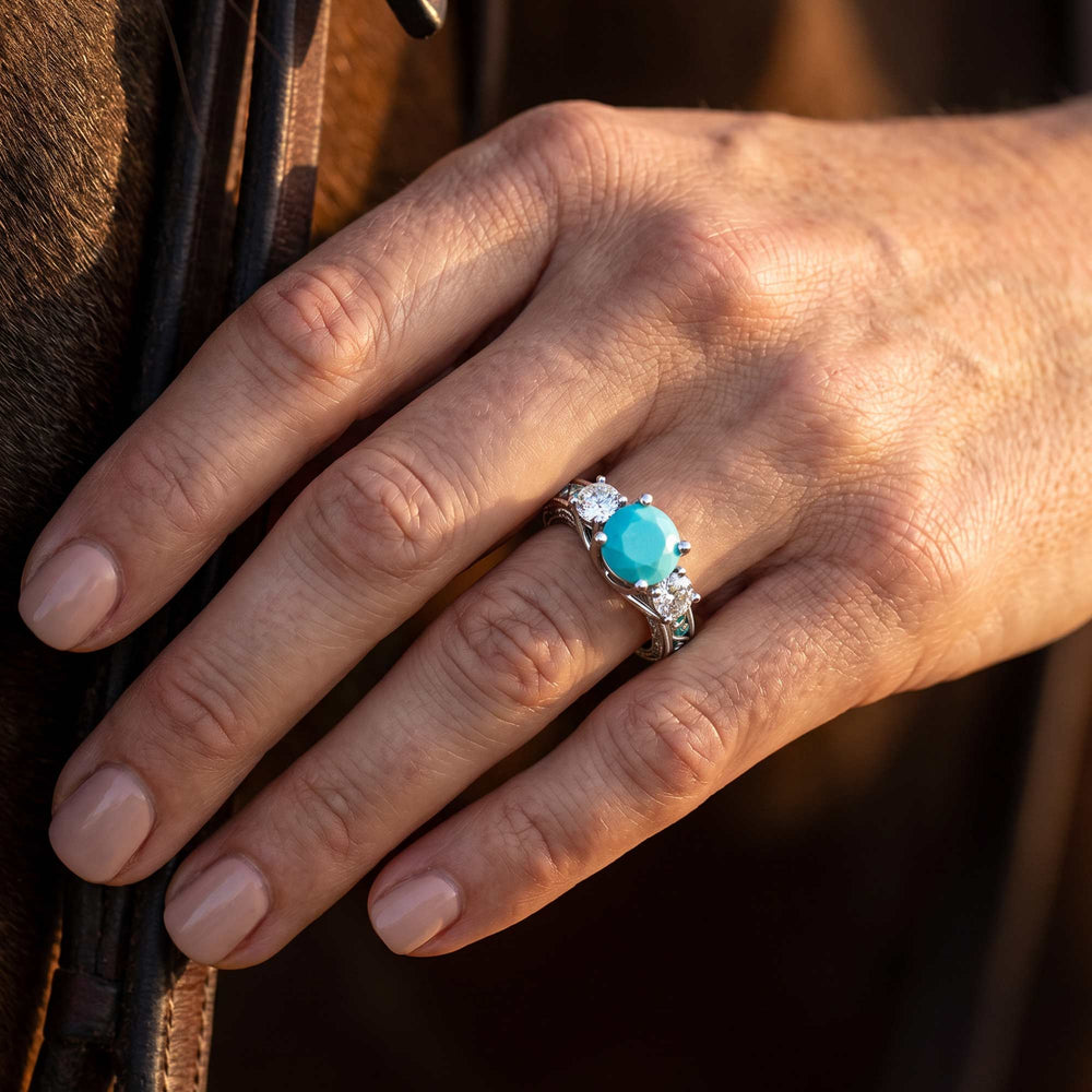 Century Romance Ring - Turquoise - Serene Western
