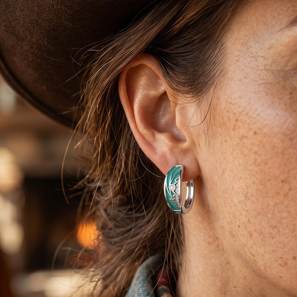 Cerulean Summit Earrings - Moissanite - Serene Western
