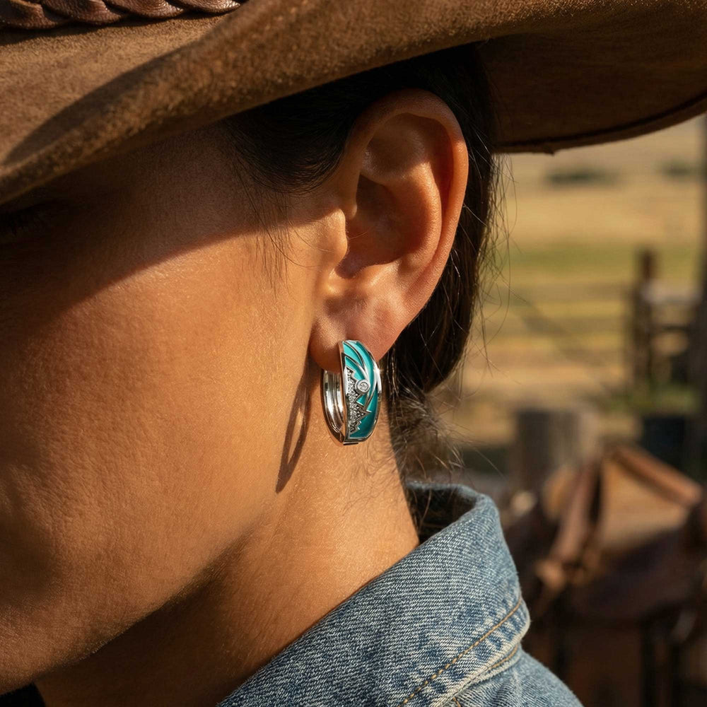 Cerulean Summit Earrings - Moissanite - Serene Western