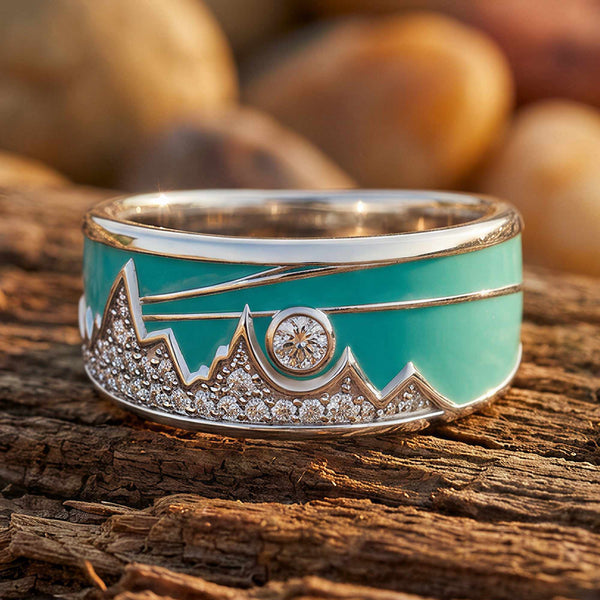 Cerulean Summit Ring - Moissanite