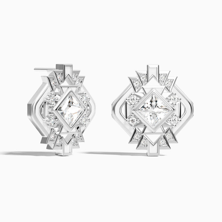 Chief's Crown Earrings - Moissanite - Serene Western