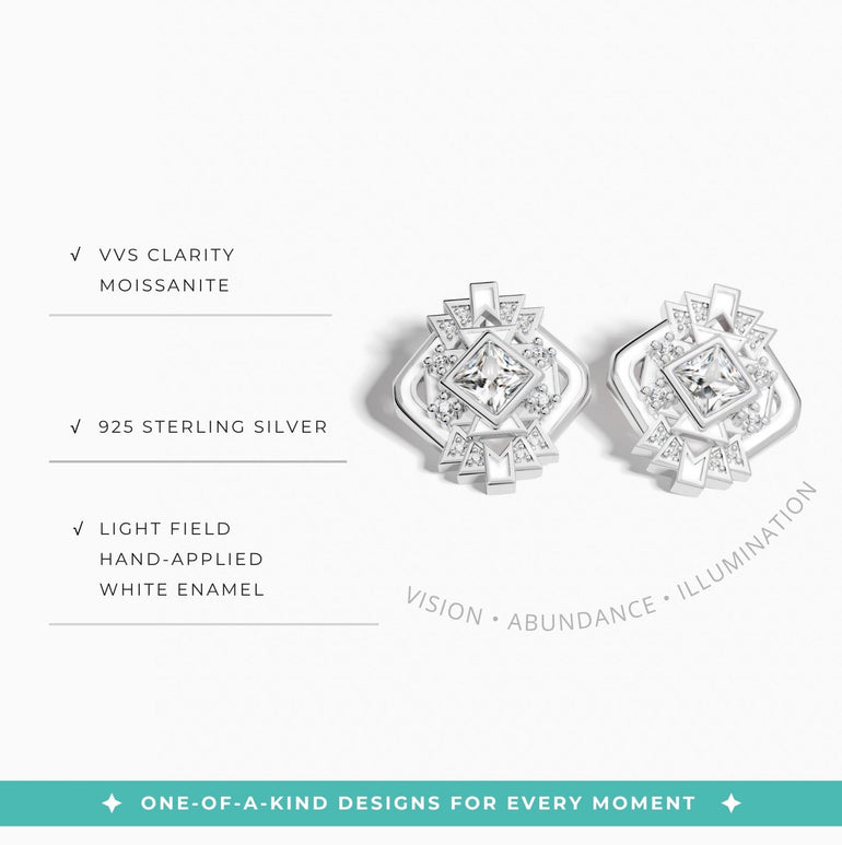 Chief's Crown Earrings - Moissanite - Serene Western
