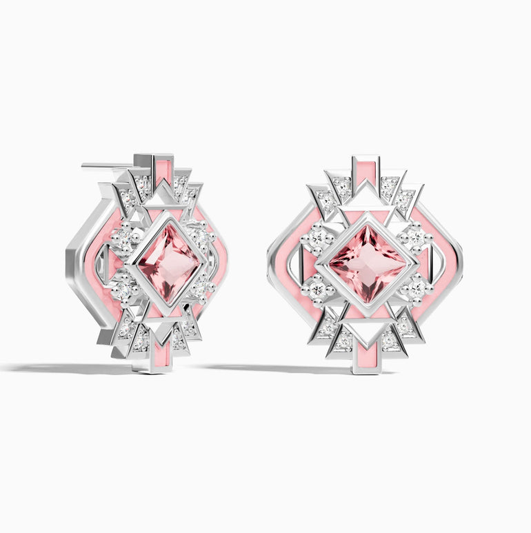 Chief's Crown Earrings - Rose Quartz - Serene Western