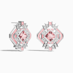 Chief's Crown Earrings - Rose Quartz - Serene Western