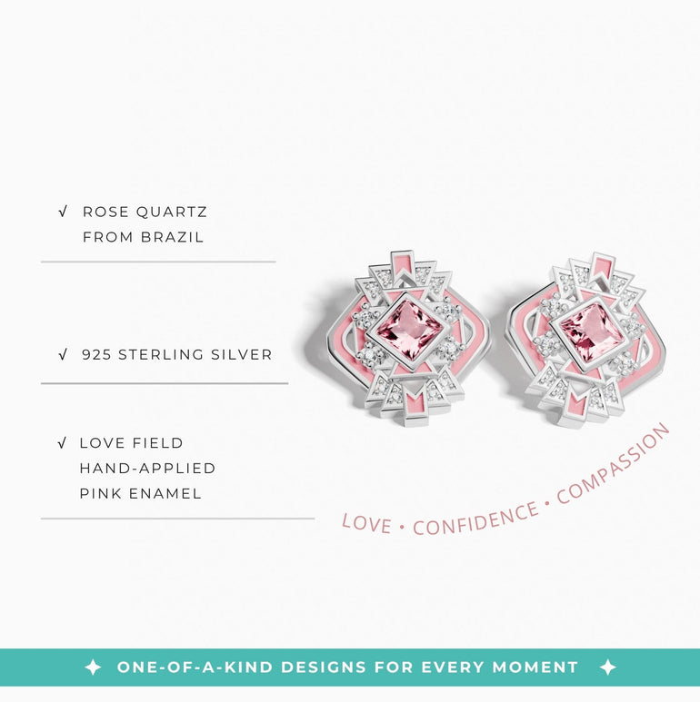 Chief's Crown Earrings - Rose Quartz - Serene Western