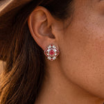 Chief's Crown Earrings - Ruby - Serene Western thumbnail