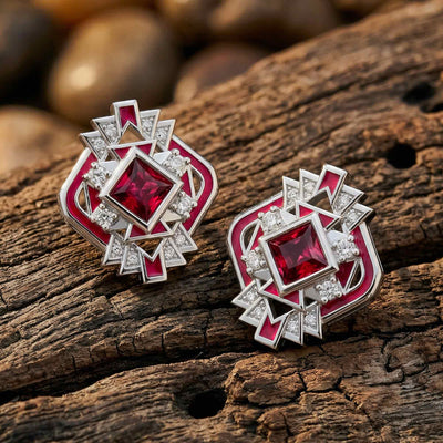 Sierra Geometrisk Ring - Turkos