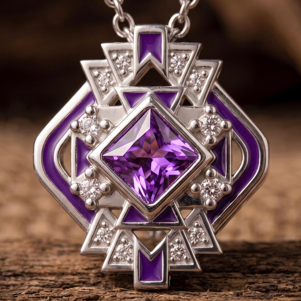 Chief's Crown Necklace - Amethyst - Serene Western