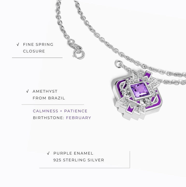 Chief's Crown Necklace - Amethyst - Serene Western