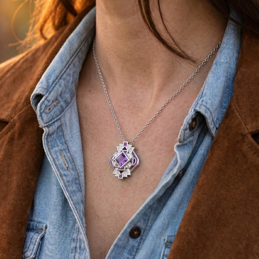Chief's Crown Necklace - Amethyst - Serene Western