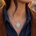 Chief's Crown Necklace - Aquamarine - Serene Western thumbnail