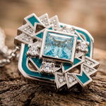 Chief's Crown Necklace - Aquamarine - Serene Western thumbnail