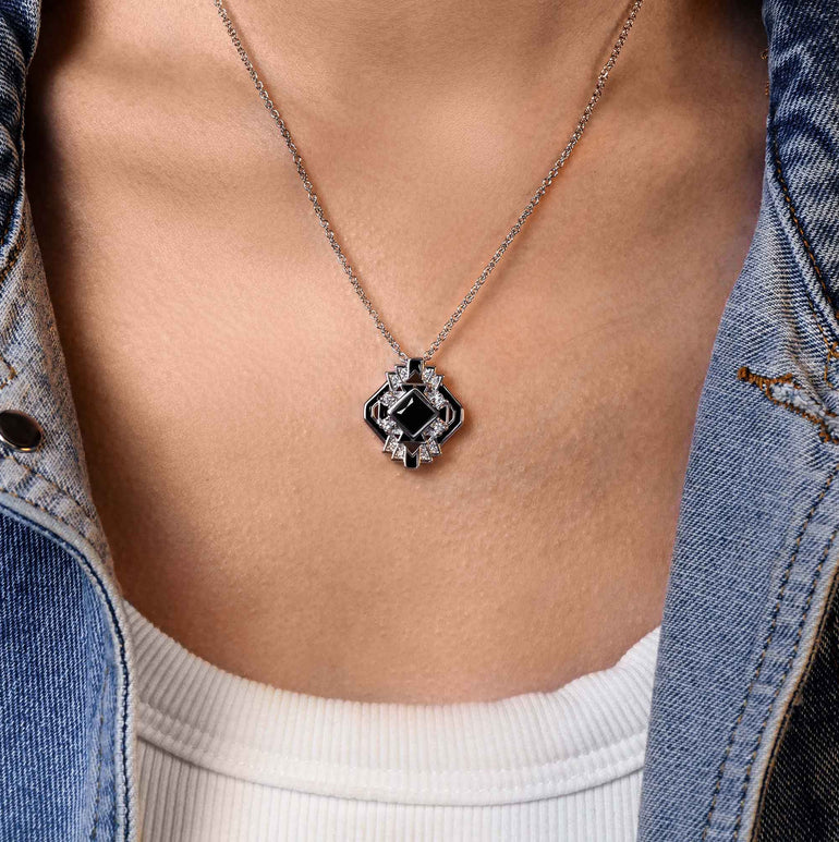Chief's Crown Necklace - Black Onyx - Serene Western