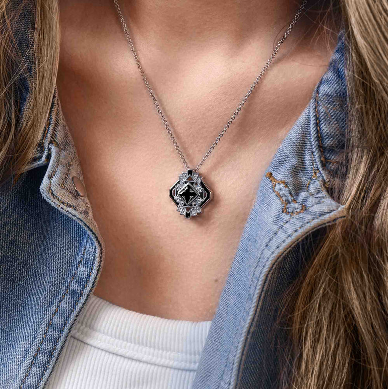 Chief's Crown Necklace - Black Onyx - Serene Western