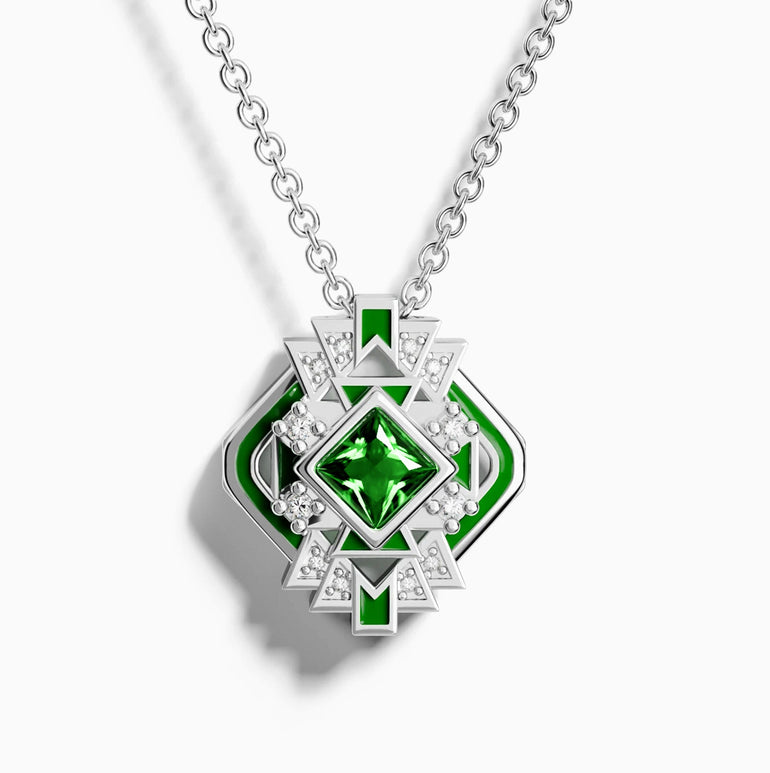 Chief's Crown Necklace - Emerald - Serene Western