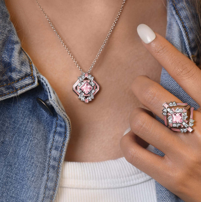 Chief's Crown Necklace - Rose Quartz - Serene Western