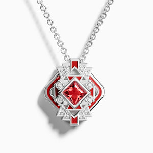 Chief's Crown Necklace - Ruby - Serene Western
