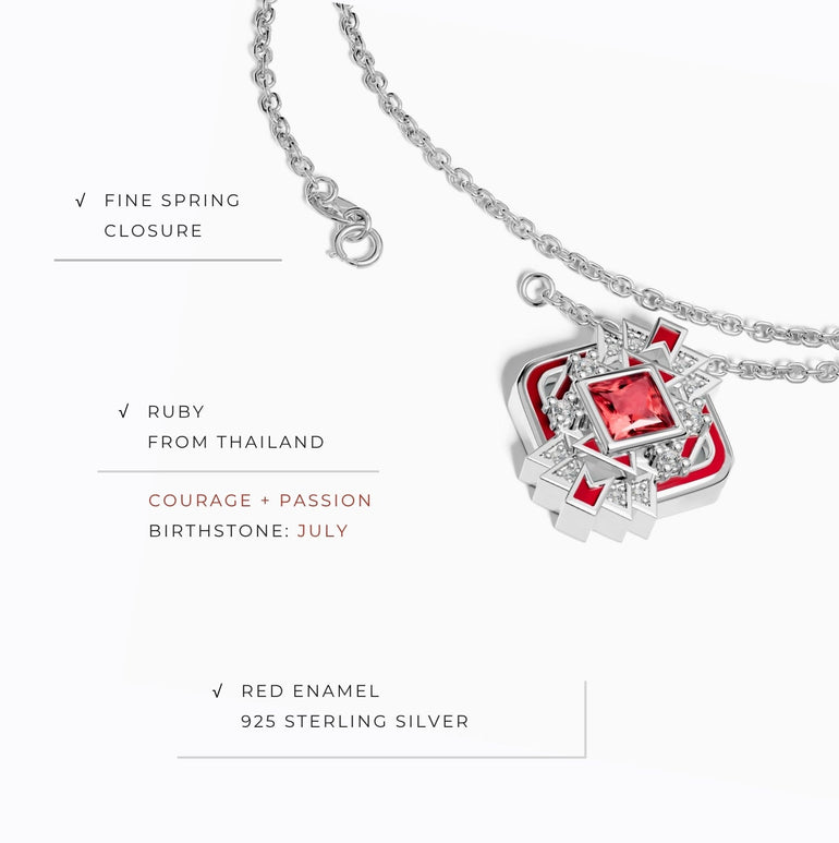 Chief's Crown Necklace - Ruby - Serene Western