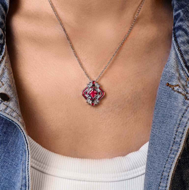 Chief's Crown Necklace - Ruby - Serene Western