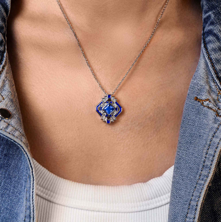 Chief's Crown Necklace - Sapphire - Serene Western