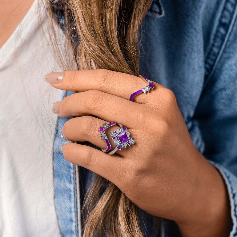 Chief's Crown Ring - Amethyst - Serene Western