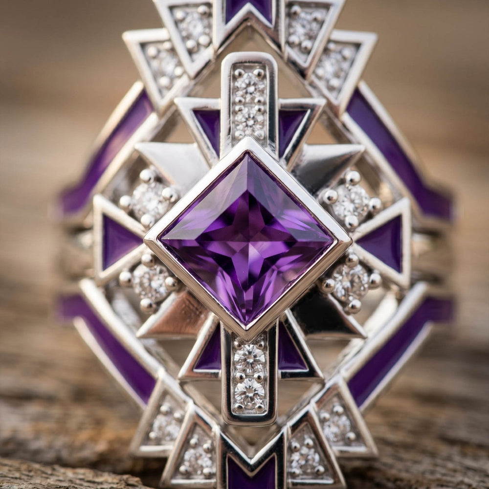 Chief's Crown Ring - Amethyst - Serene Western