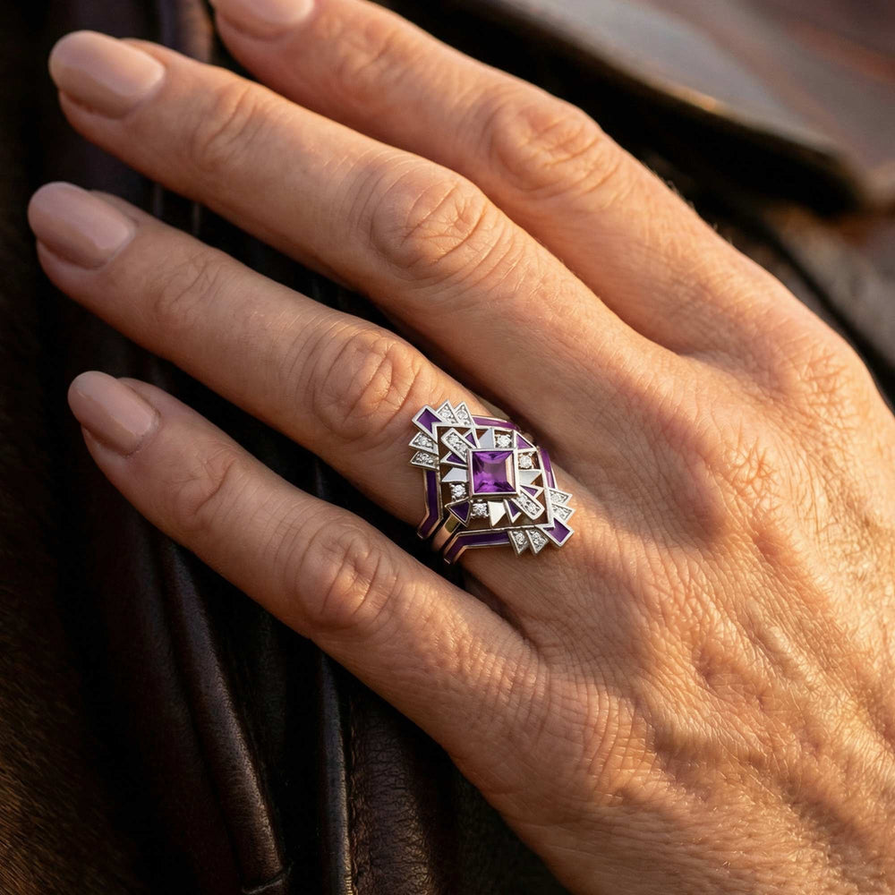 Chief's Crown Ring - Amethyst - Serene Western