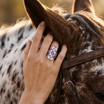 Chief's Crown Ring - Amethyst - Serene Western thumbnail