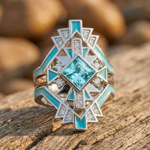 Chief's Crown Ring - Aquamarine - Serene Western