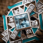 Chief's Crown Ring - Aquamarine - Serene Western thumbnail