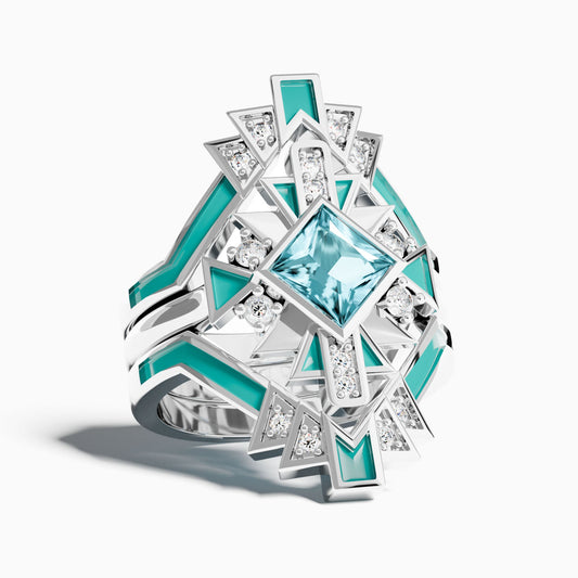 Chief's Crown Ring - Aquamarine - Serene Western