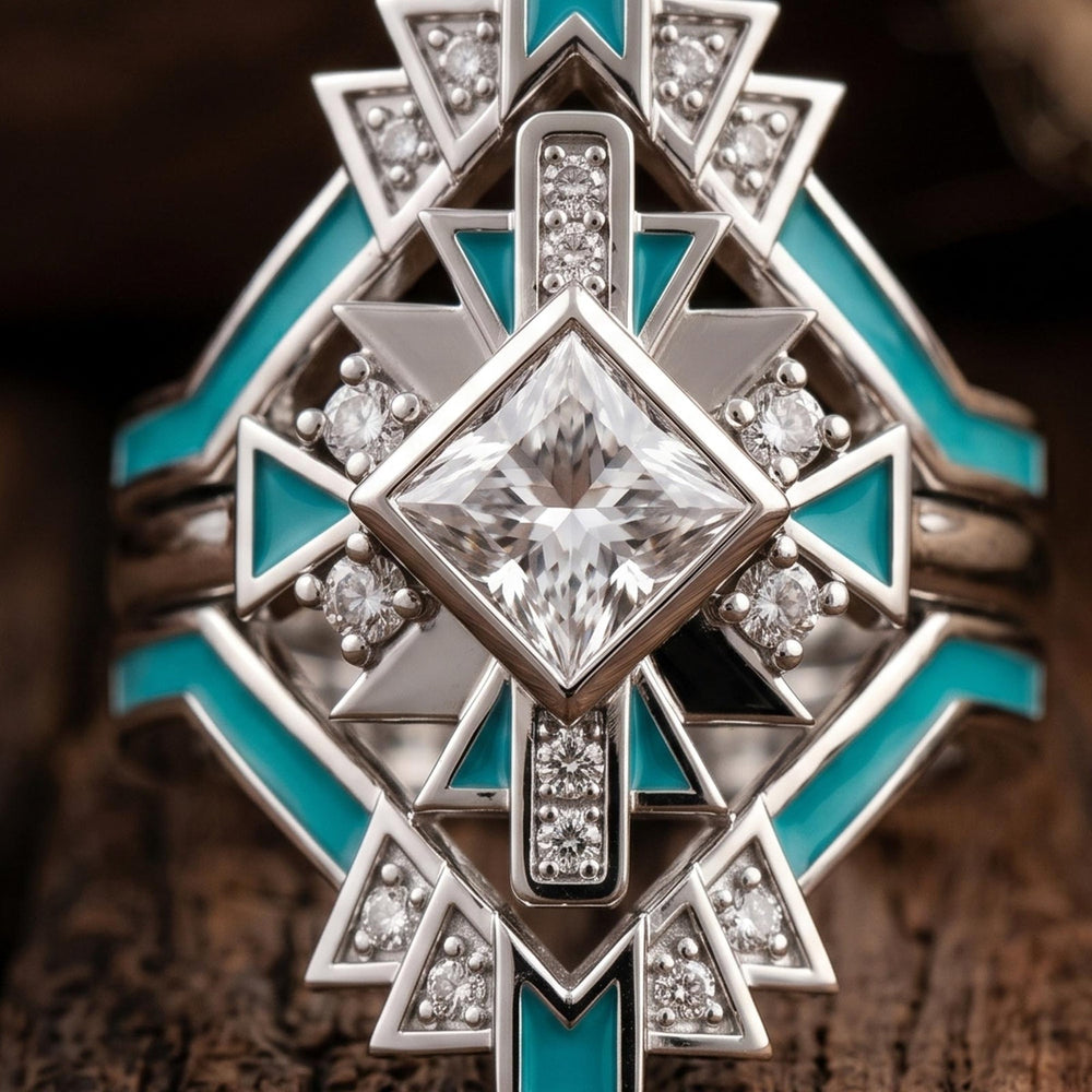Chief's Crown Ring - Moissanite - Serene Western