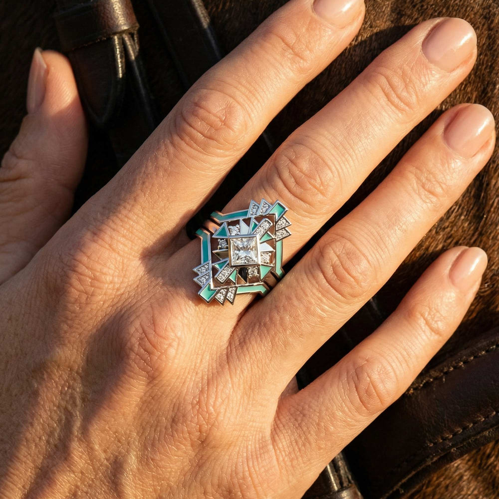 Chief's Crown Ring - Moissanite - Serene Western